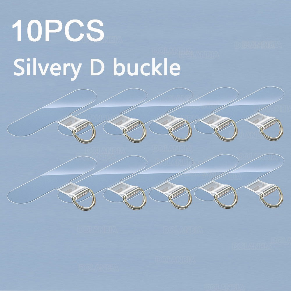 10/5 Uds. Accesorio de cordón transparente para teléfono móvil junta de Clip pestañas de sujeción flexibles parche de correa colgante antipérdida Universal para teléfono móvil