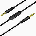 Cable de Audio de 1,2 m, conector auxiliar estéreo de 3,5mm, línea macho a macho con Control de volumen de micrófono para auriculares, altavoz de coche