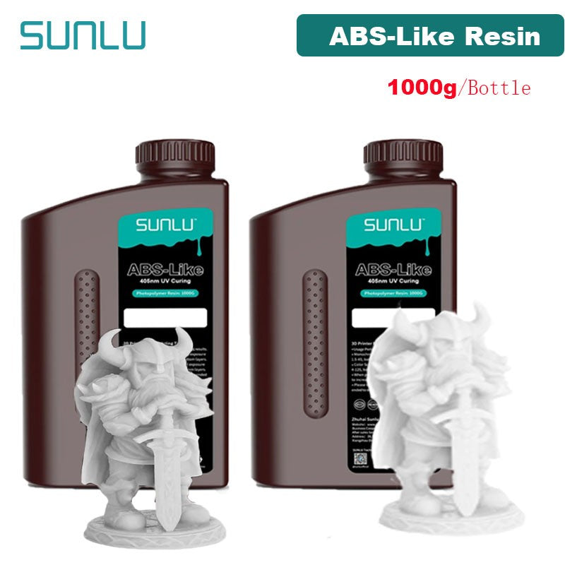SUNLU resina UV 405nm fotopolímero tipo ABS impresora LCD líquido 2KG puede perforar roscas internas procesadas bajo olor alta dureza