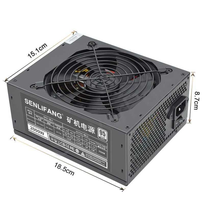 160V-240V ETC RVN ATX PC PSU para máquina de minería BTC módulo completo 1800W 2000W fuente de alimentación de minería compatible con 8 GPU