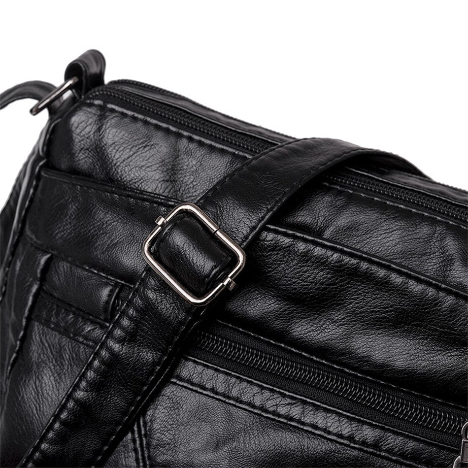 Bolso bandolera de Color liso que combina con todo, bolsos de hombro de alta capacidad para mujer, bolso de mano de piel sintética de alta calidad 2021