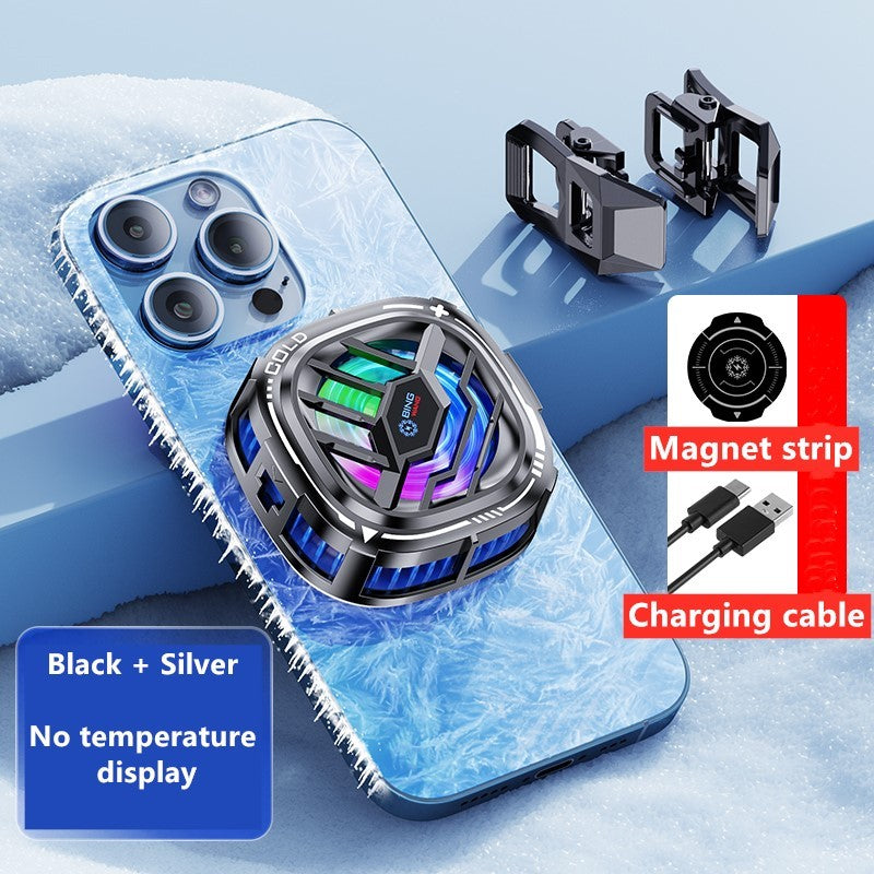 Ventilador de refrigeración de radiador móvil magnético 2 en 1 para iPhone IPAD Samsung Huawei teléfono móvil tableta ordenador refrigeración de juegos General