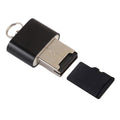 Mini adaptador de lector de tarjetas de memoria, aleación de aluminio, ultrafino, 480 Mbps, USB 2,0 T Flash, TF, Micro SD