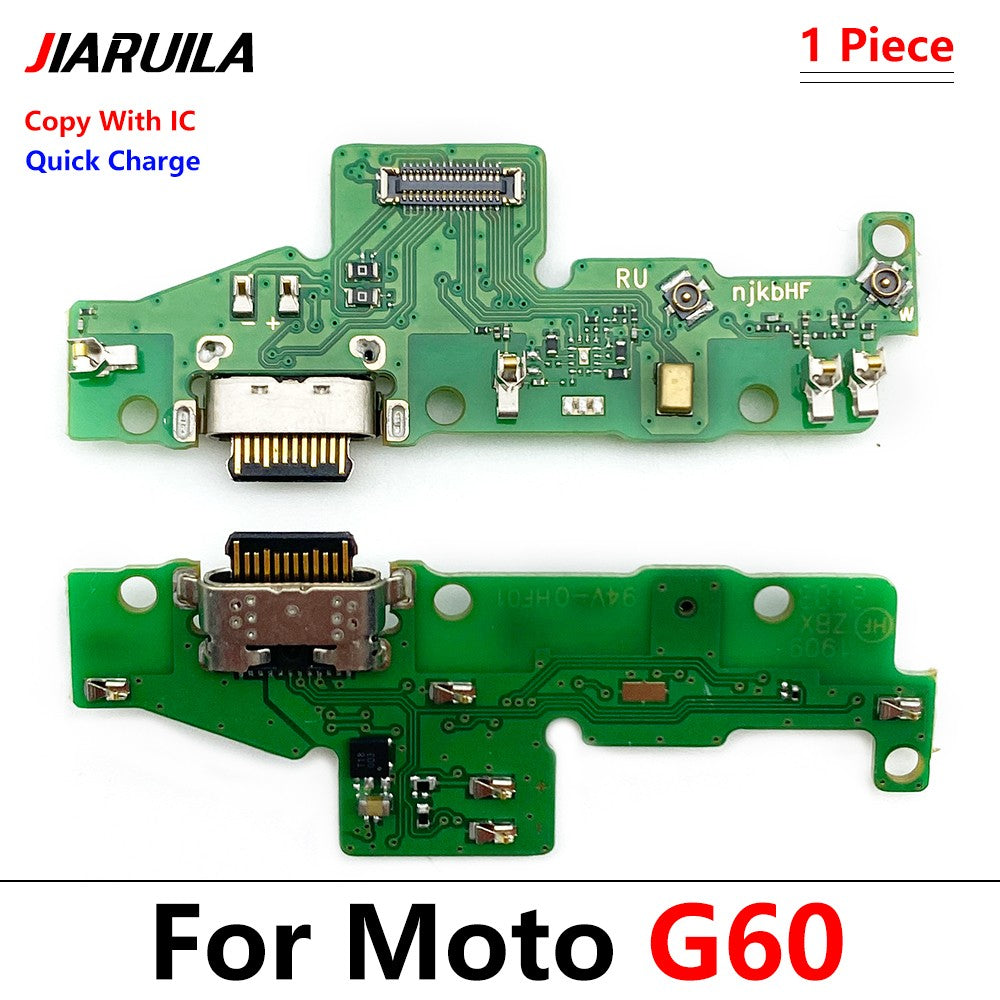 Para Motorola Moto G10 G20 G30 G50 G60 G100 E6 E7 Plus G8 Play G9 Plus conector de carga USB placa de puerto reemplazo flexible