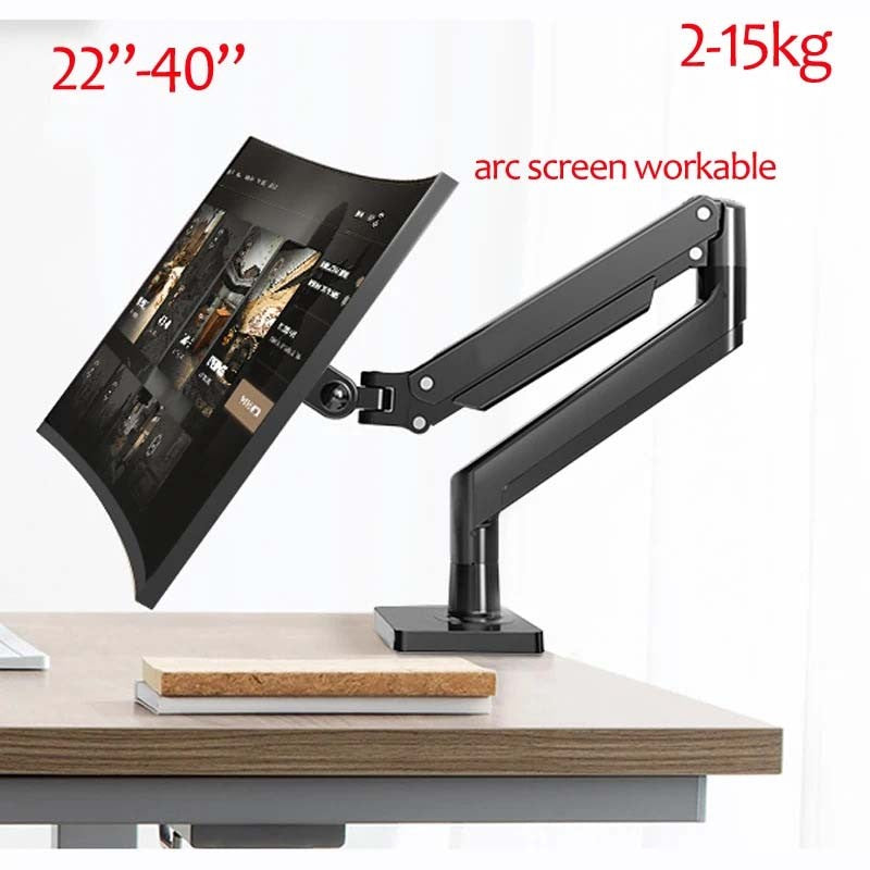 Soporte de monitor de escritorio con brazo de resorte de gas NB G40 G45 para pantallas de 22-40 pulgadas, rotación de 360°, 3-12 kg, 3-15 kg.