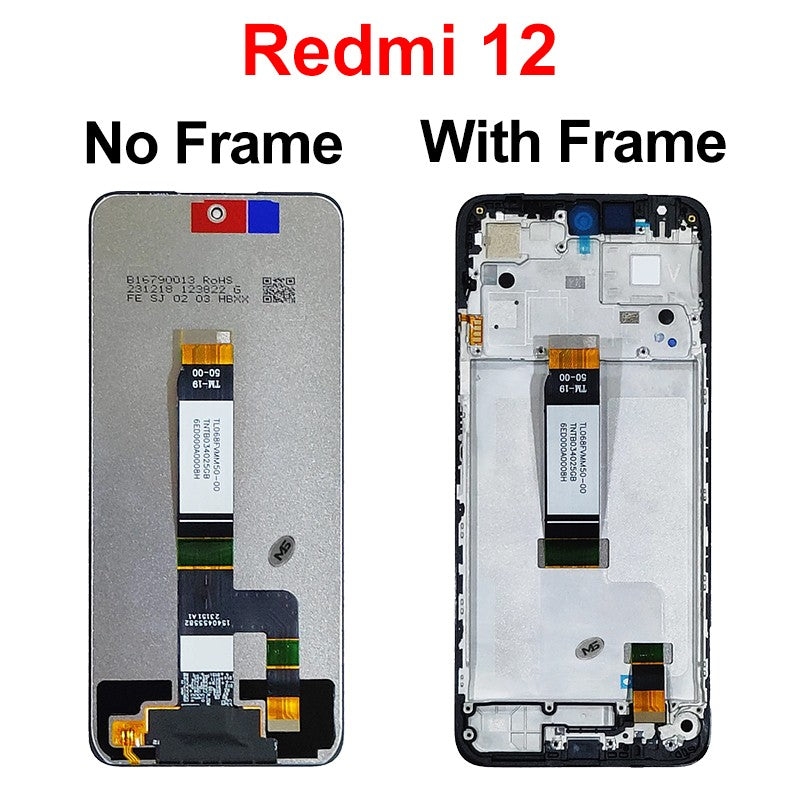 Choice ForXiaomi Redmi 12C LCD 22120RN86G pantalla Poco C55 Digitalizador de pantalla táctil para REDMI 12 LCD 22127PC95I piezas de repuesto