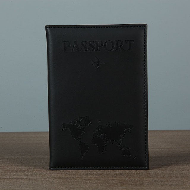 Amante el mapa del mundo cubierta de pasaporte estampado en caliente avión Simple mujeres hombres viaje pasaporte estuche protector moda regalo de boda
