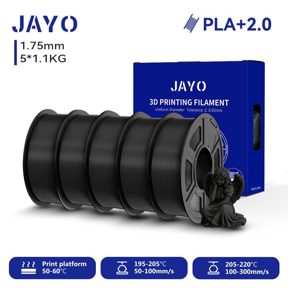 Filamento para Impresora 3D JAYO PETG/PLA/PLA PLUS, 1.75mm, 5.5KG, 100% Sin Burbujas, No Tóxico, Materiales de Impresión 3D para Impresora 3D y Bolígrafo 3D