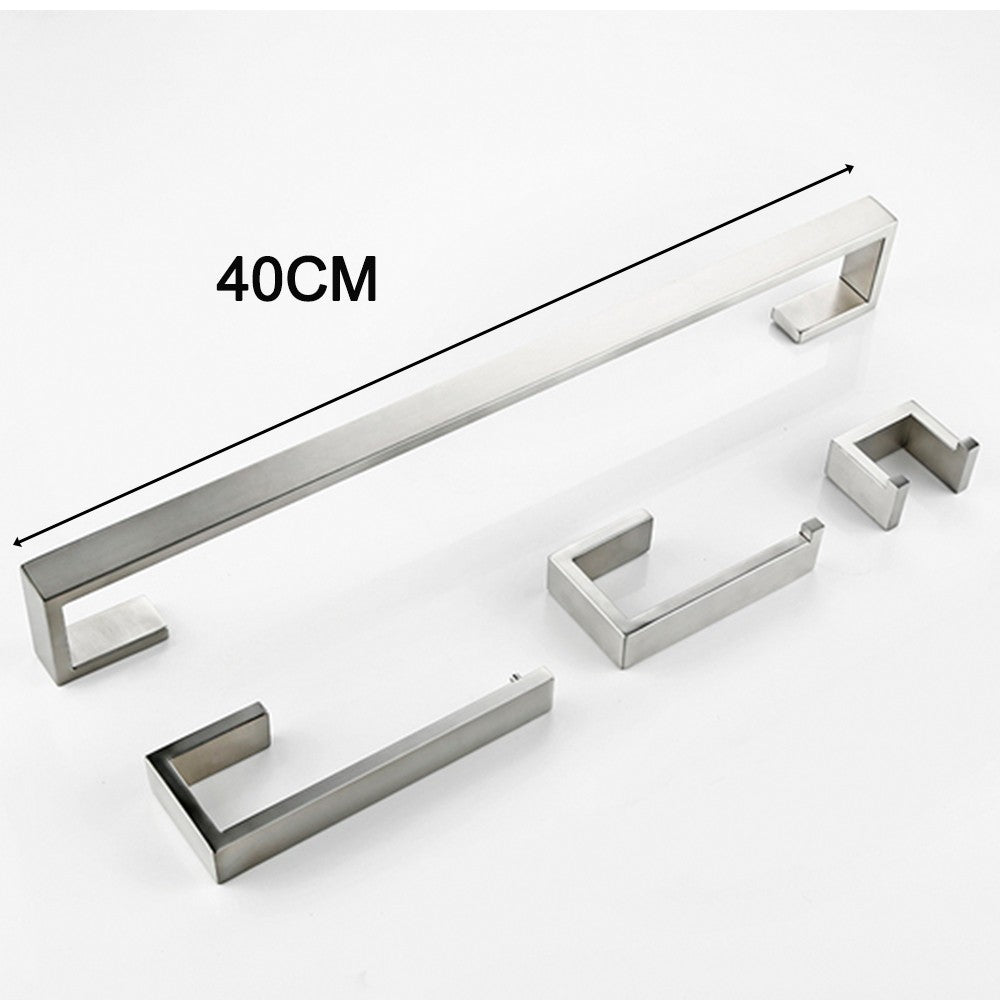 Juego de accesorios de baño, portarrollos de papel higiénico, soporte de toalla, barra de gancho de acero inoxidable, montado en la pared para dormitorio, cocina, Kit de Hardware de baño