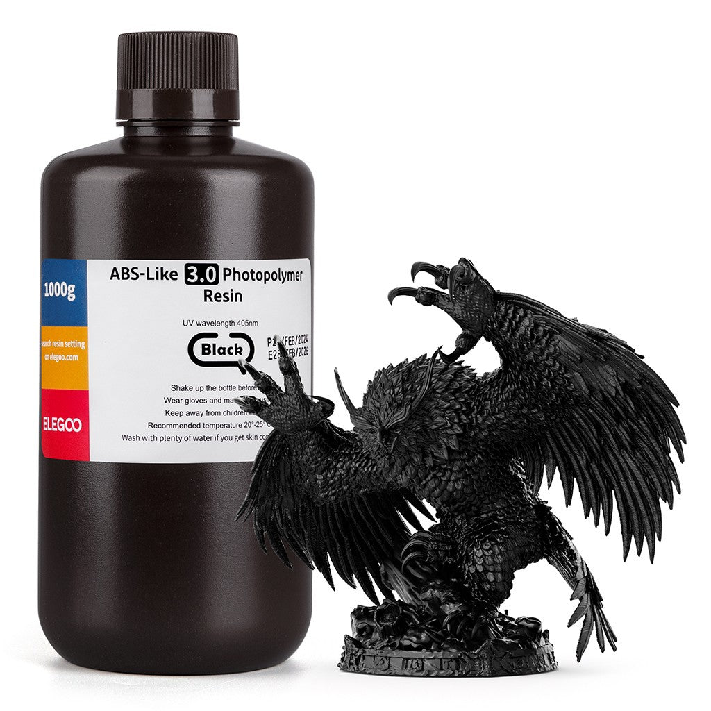 ELEGOO-resina de impresora 3D tipo ABS, resina de fotopolímero estándar tipo ABS de 405nm para impresión LCD 3D, 1000g