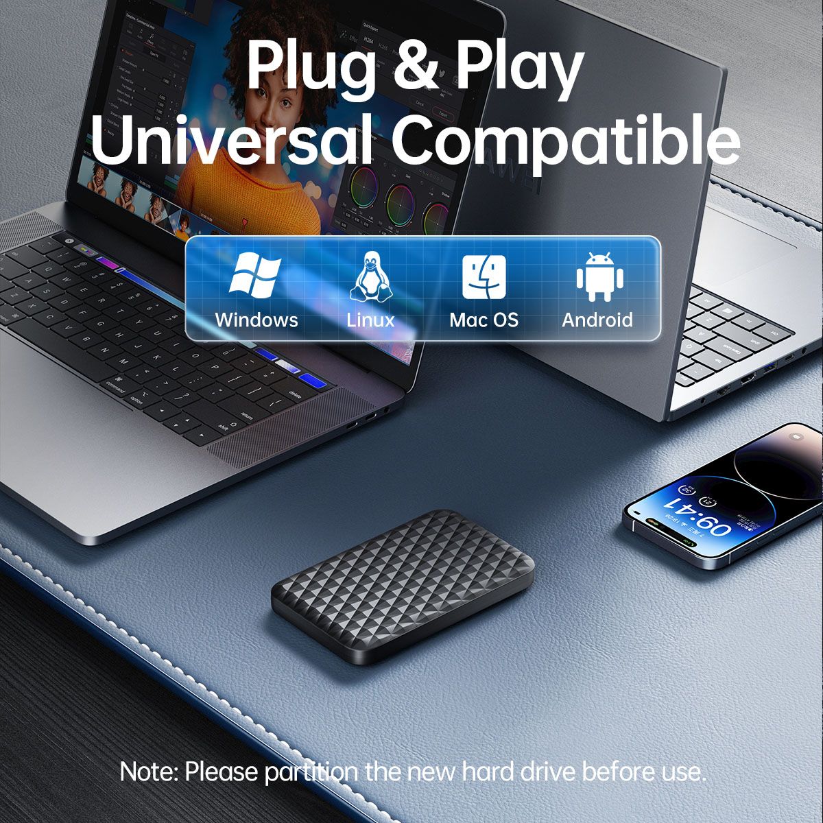 ORICO HDD externo 2,5 "funda HDD USB 3,0 a SATA 5Gbps funda de disco duro para 7-9.5mm 2,5 pulgadas SATA hd externo para PC