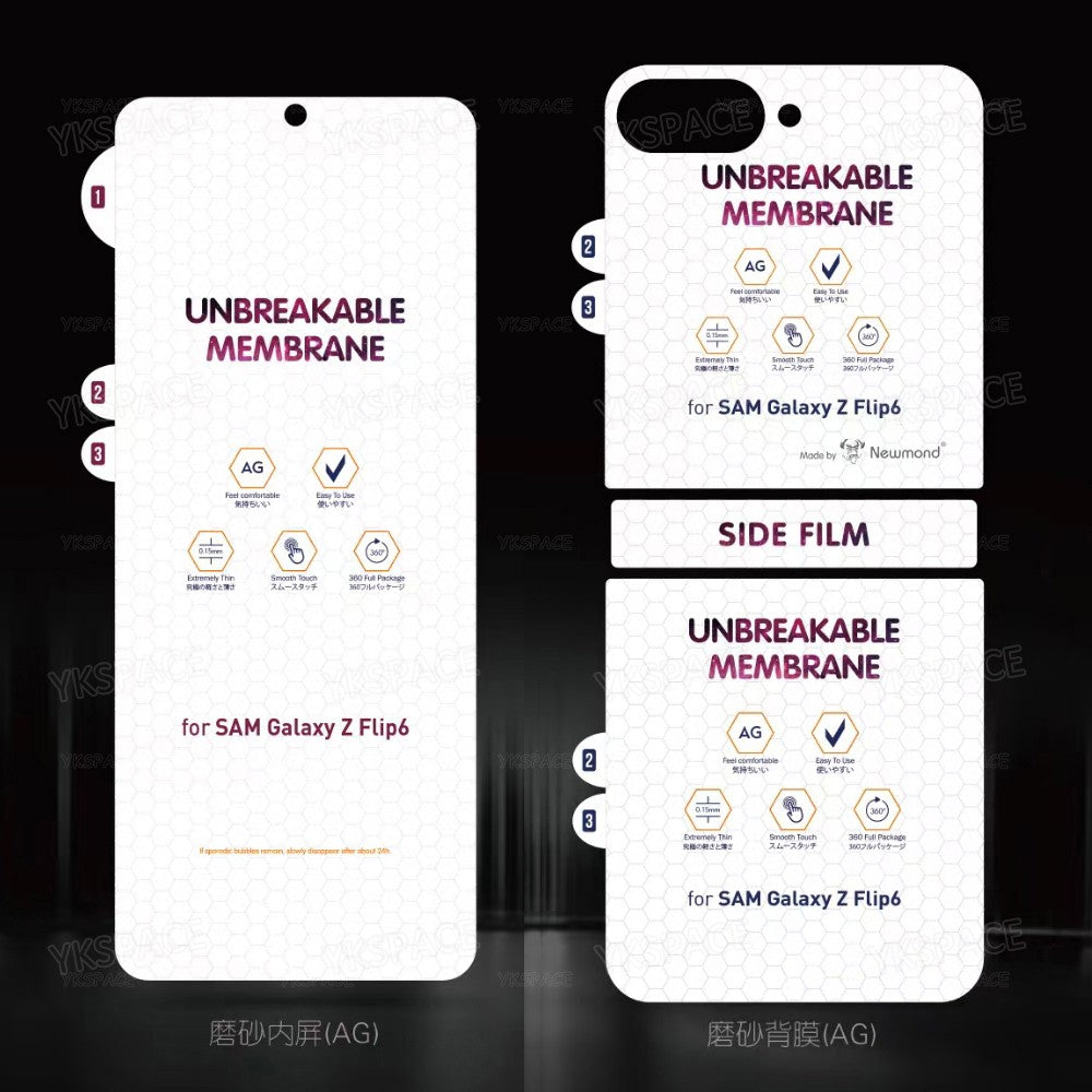 Película de hidrogel mate frontal transparente HD para Samsung Galaxy Z Flip 3 4 5 6 SE 7 W23 W24 W25 Protector de pantalla esmerilado suave con tapa
