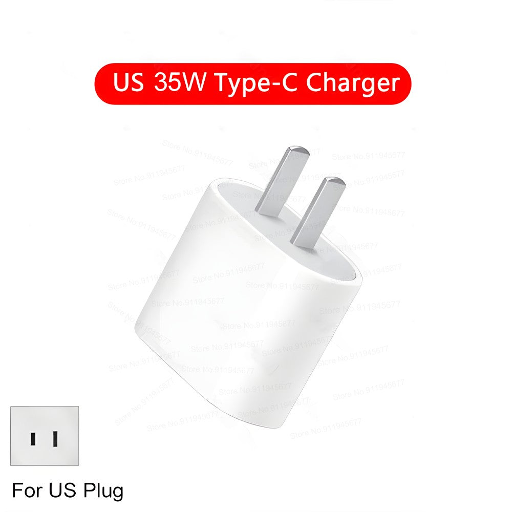 Cargador rápido PD de 35W para iPhone 11, 12, 13, 14, 15 Pro Max, Cable de carga rápida para iPhone 15 Plus, Cable de datos USB tipo C