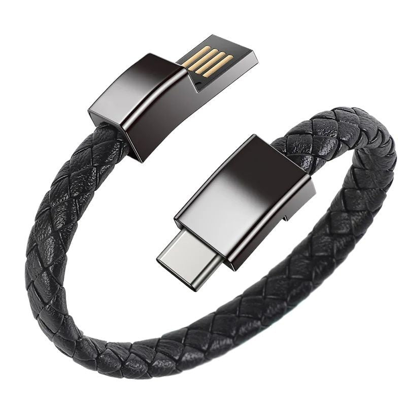 Cable de Carga Rápida Portátil Tipo Pulsera Compatible con iPhone 11 12 13 14 Pro Max Samsung Huawei Xiaomi USB Micro Tipo-C
