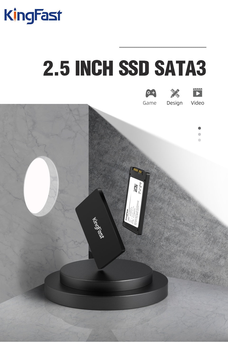 KingFast-disco duro HD para ordenador portátil y de escritorio, unidad de estado sólido Sata 3 de 1TB, 2TB, 512gb, 480gb, 256gb, 240 GB, 128gb, 120gb, 500gb, 2,5 gb