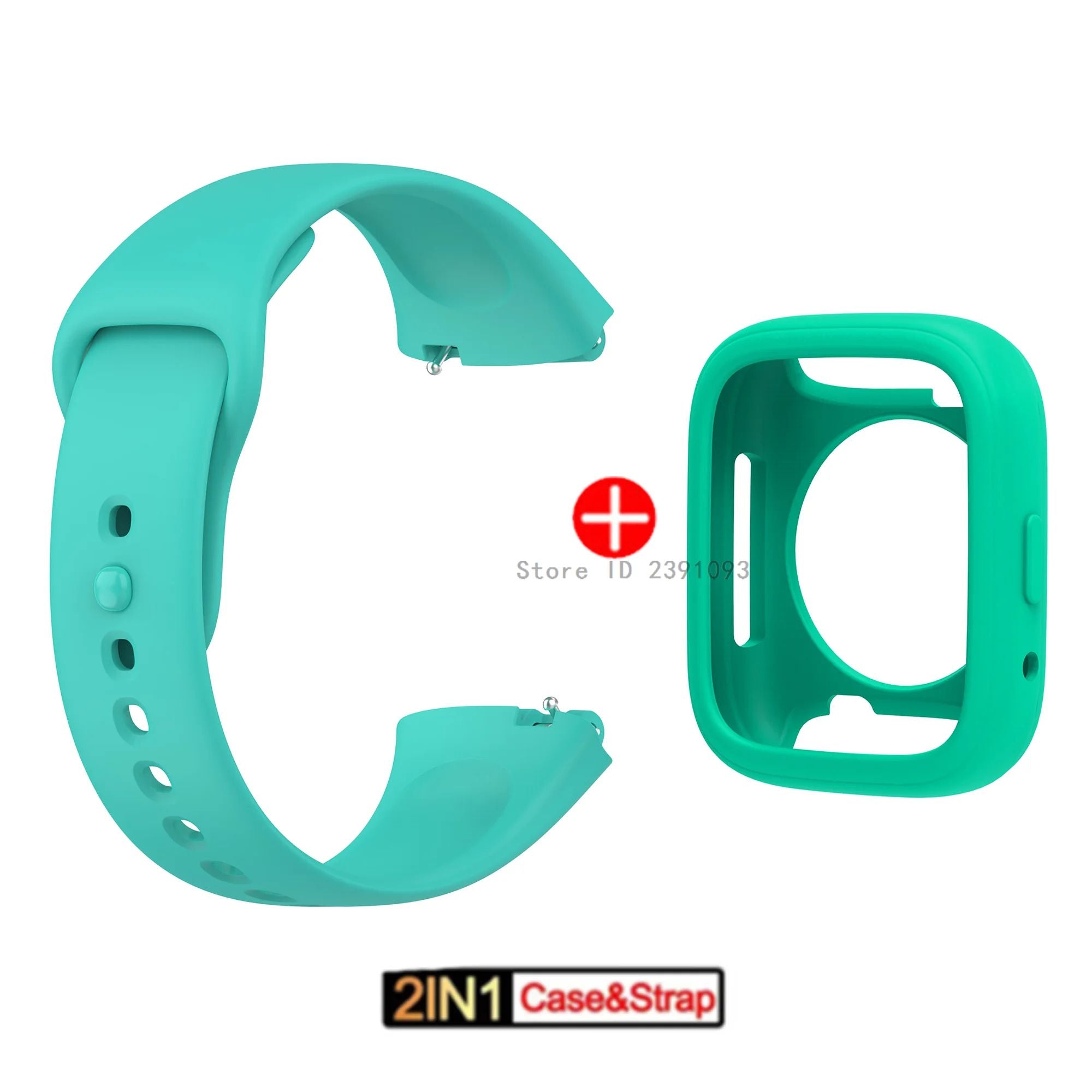 Correa de Silicona Oficial del Mismo Modelo para Redmi Watch 3 Active + Funda Protectora para Xiaomi Redmi Watch 3