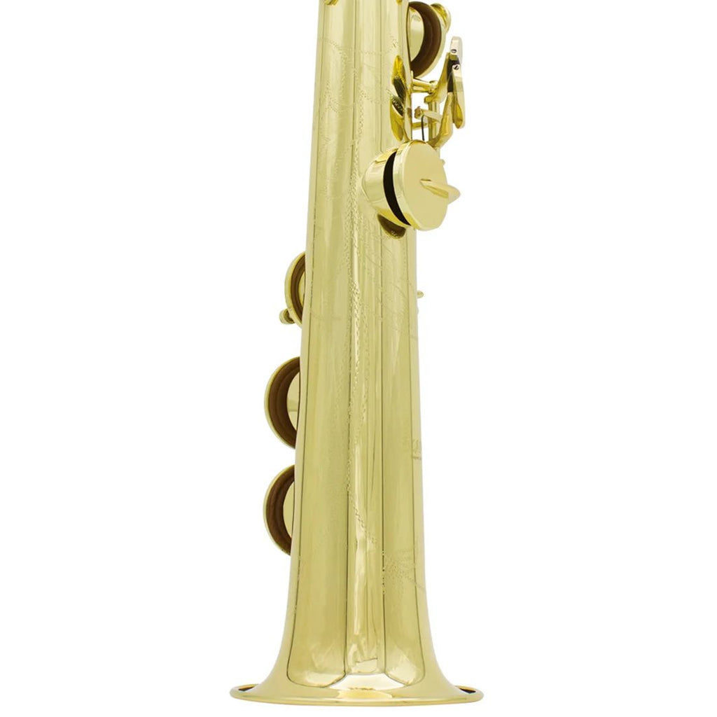 SLADE saxofón Soprano Bb cuerpo de latón saxofón recto instrumento de viento de madera de saxofón profesional con estuche piezas y accesorios de cañas