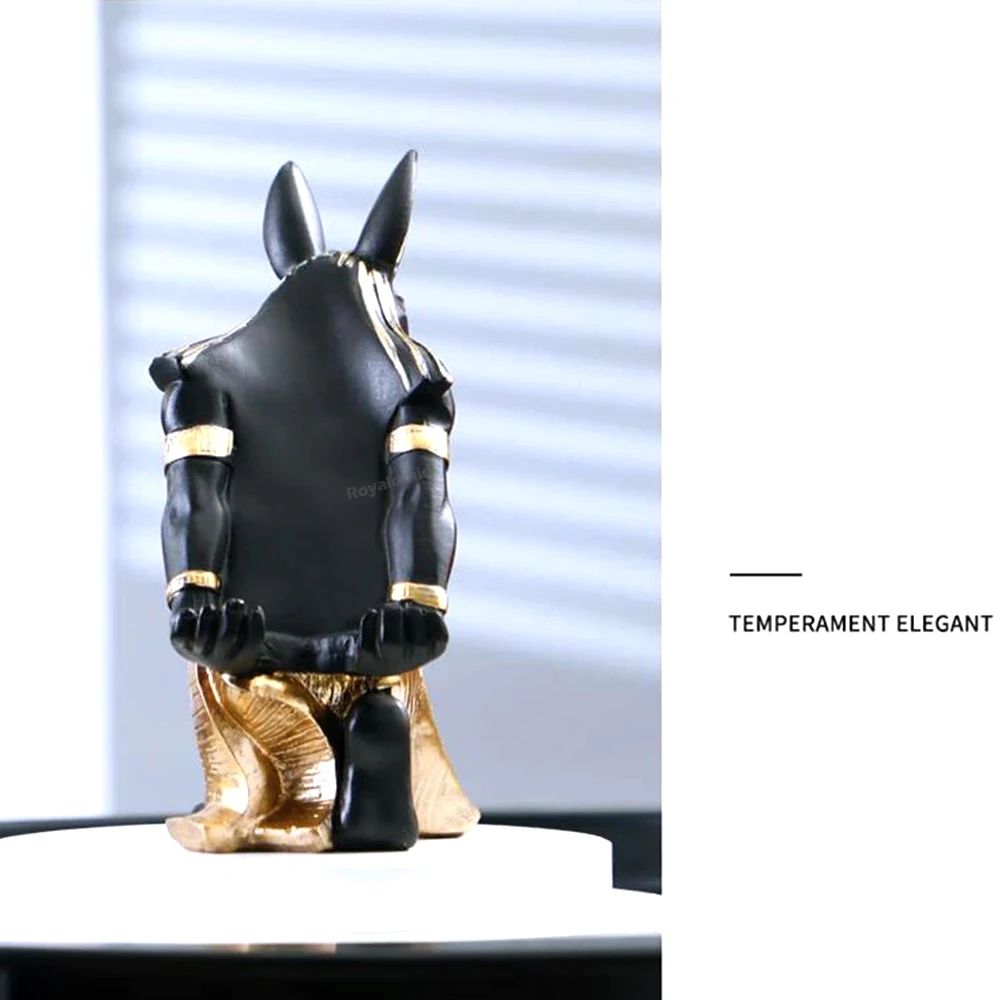 Soporte de resina para controlador de God Anubis de Egipto para PS4/PS5/XBOX/Switch, soporte para teléfono móvil, soporte de exhibición de escritorio, Gif de Navidad
