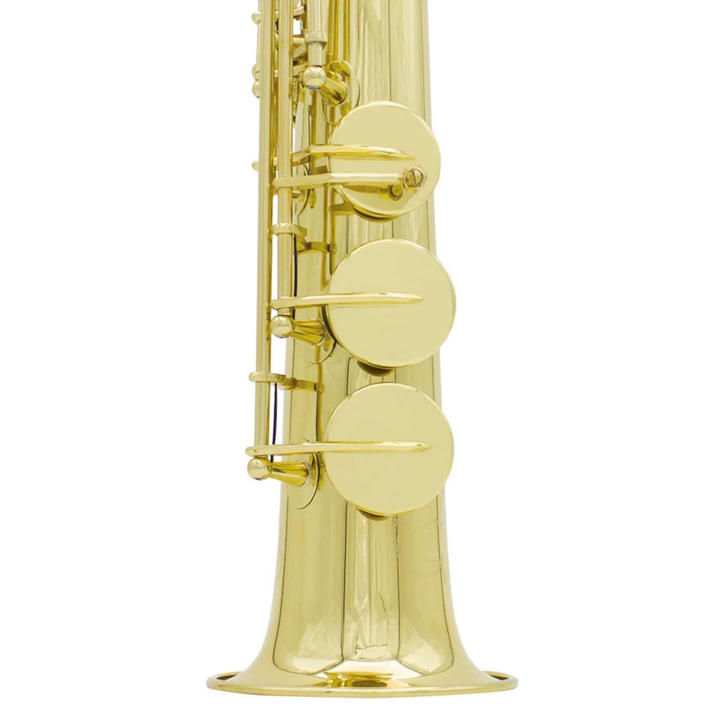 SLADE saxofón Soprano Bb cuerpo de latón saxofón recto instrumento de viento de madera de saxofón profesional con estuche piezas y accesorios de cañas