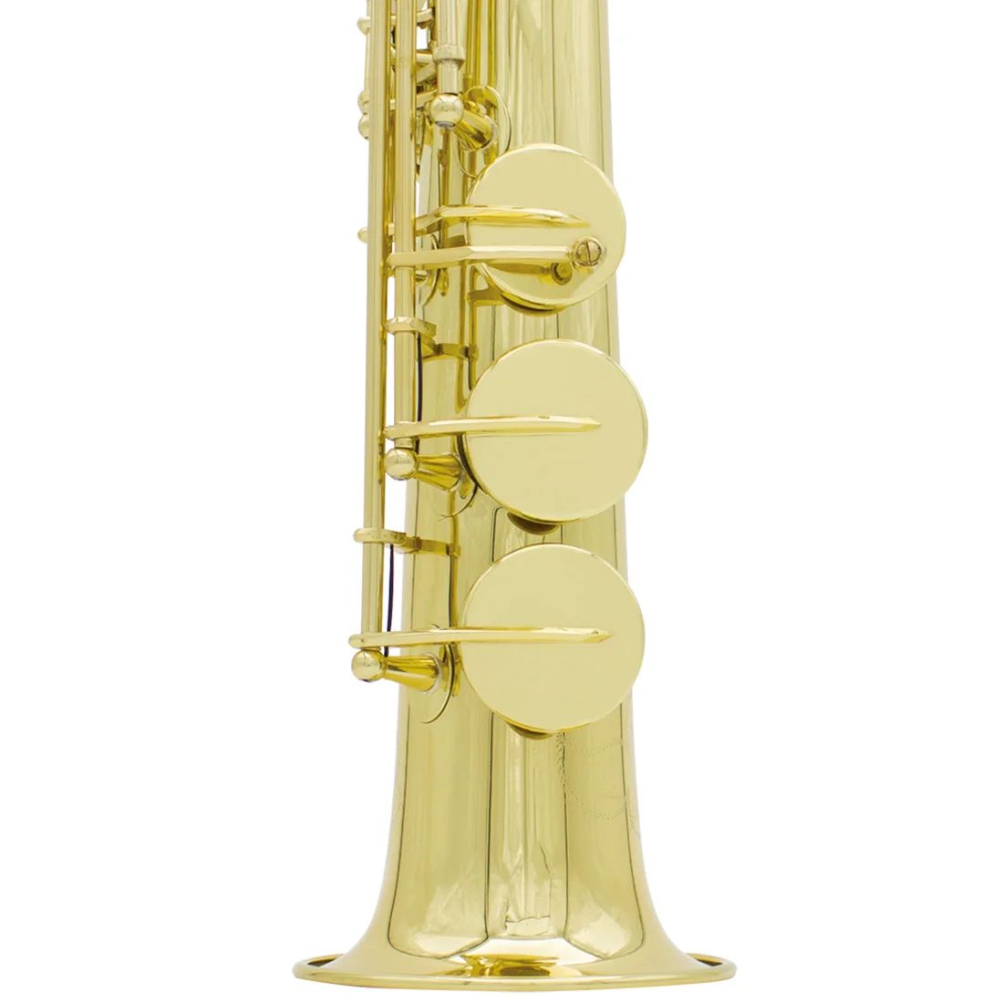 SLADE saxofón Soprano Bb cuerpo de latón saxofón recto instrumento de viento de madera de saxofón profesional con estuche piezas y accesorios de cañas