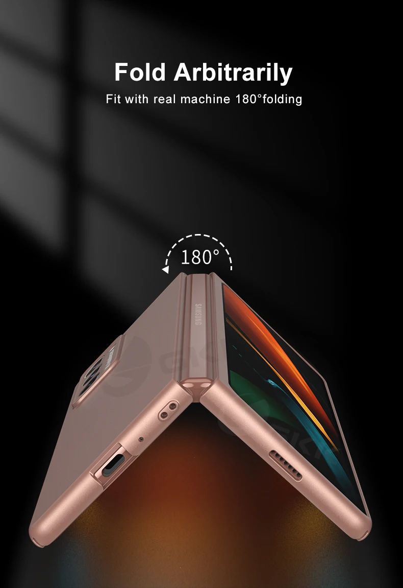 Funda de plástico ultrafina para Samsung Galaxy Z Fold 2, cubierta protectora de cristal mate para pantalla exterior para Samsung Z Fold2 5G