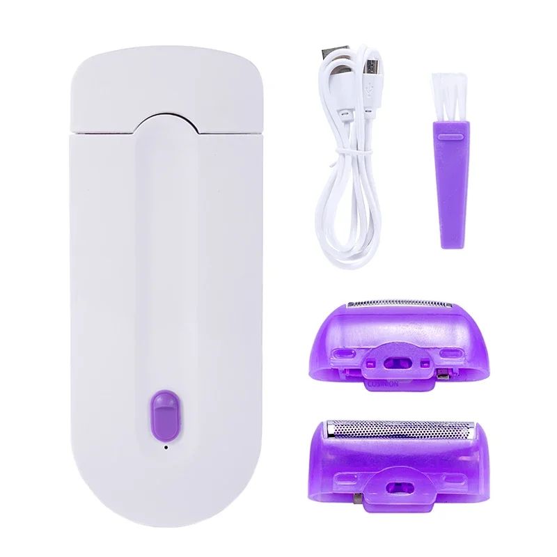 Depiladora recargable por USB para mujer, herramienta de depilación portátil, afeitadora rotativa, cuerpo, cara, pierna, Bikini, depiladora de labios, láser