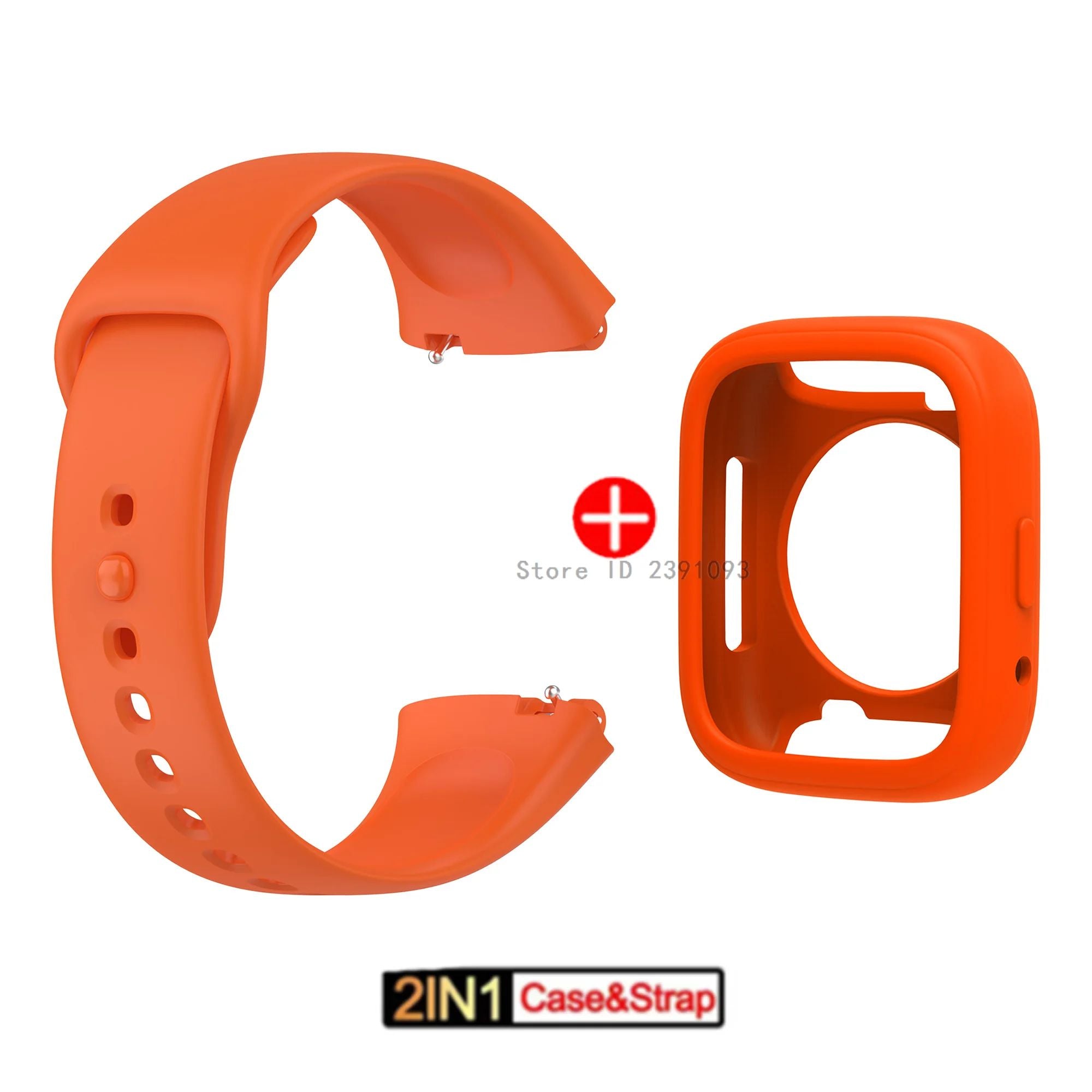 Correa de Silicona Oficial del Mismo Modelo para Redmi Watch 3 Active + Funda Protectora para Xiaomi Redmi Watch 3