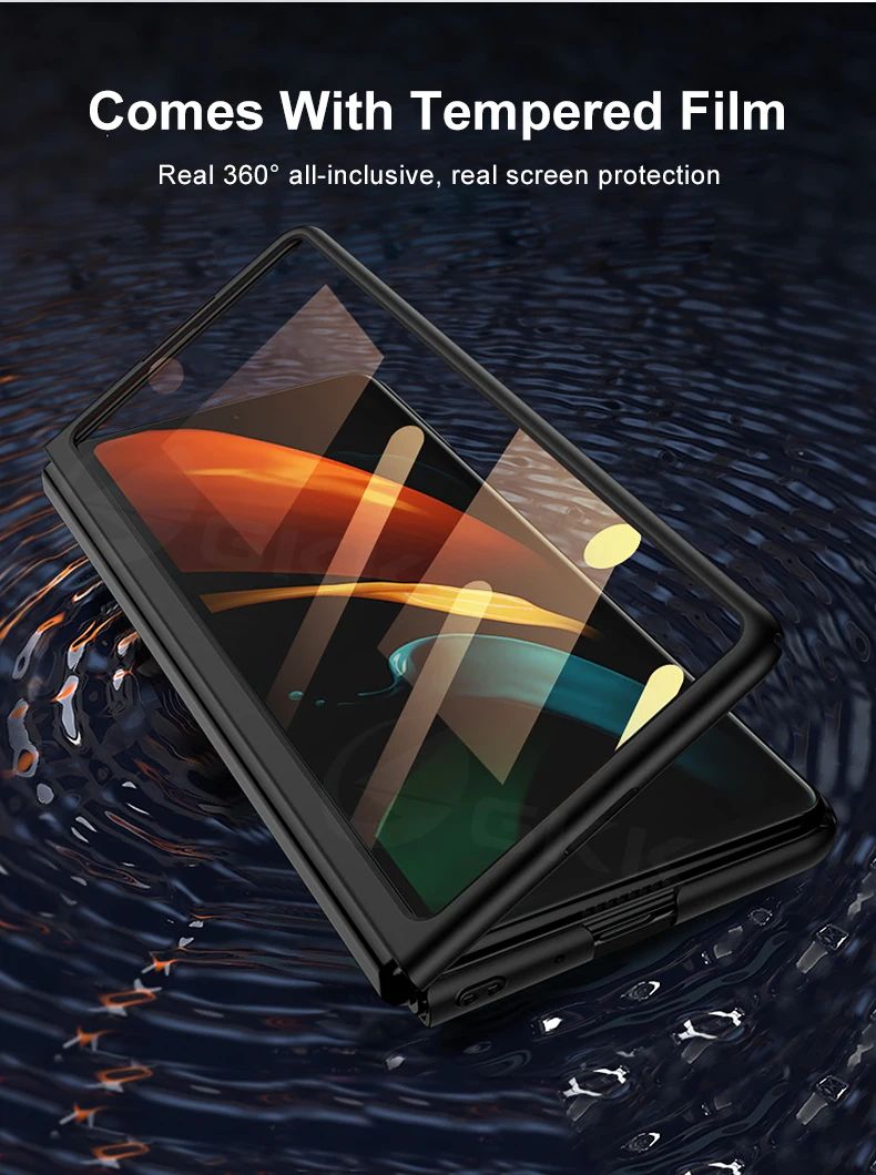 Funda de plástico ultrafina para Samsung Galaxy Z Fold 2, cubierta protectora de cristal mate para pantalla exterior para Samsung Z Fold2 5G