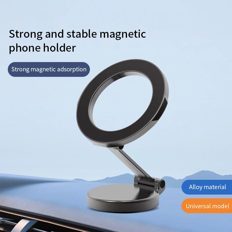 Soporte magnético fuerte para teléfono móvil para coche 360 °   Soporte Pegatina Trasera Giratorio Ajustable Magsafe para IPhone 15 Samsung Xiaomi Universal