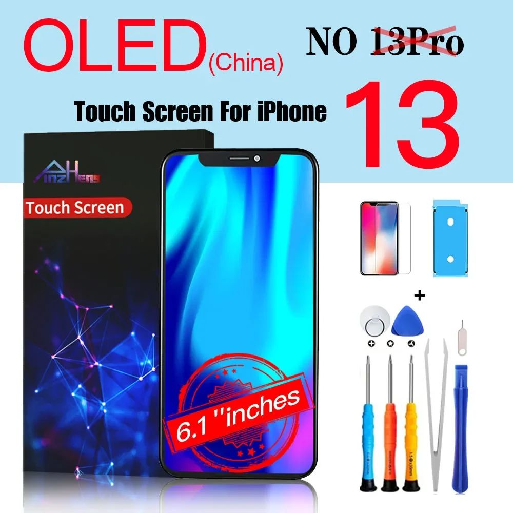PINZHENG pantalla de alta calidad AMOLED INCELL LCD OLED OEM para iPhone 11 12 13 Mini Pro Max XS XR MAX reemplazo de pantalla con herramienta
