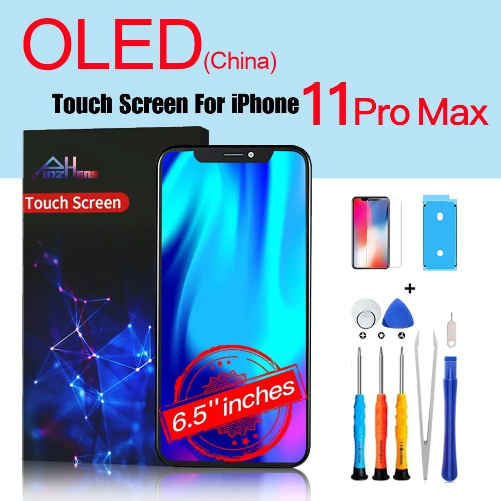PINZHENG pantalla de alta calidad AMOLED INCELL LCD OLED OEM para iPhone 11 12 13 Mini Pro Max XS XR MAX reemplazo de pantalla con herramienta