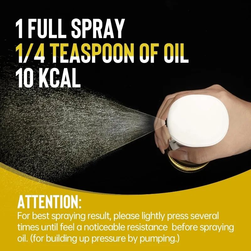 Spray de aceite para cocinar, botella dispensadora de aceite de oliva, pulveriza