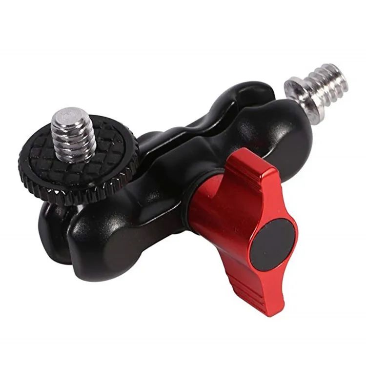 Monitor de montaje con abrazadera para cámara Super Clamp 360 °   Adaptador de cabeza de bola doble con brazo mágico Ballhead para cámara DSLR/Gopro/luces LED/teléfono