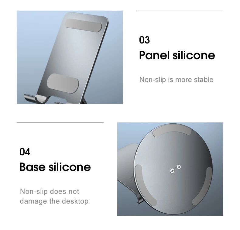 Soporte giratorio para teléfono móvil, soporte de Metal de aluminio para teléfono, soporte Universal plegable para tableta y teléfono de escritorio, alta calidad, 1/2 Uds.