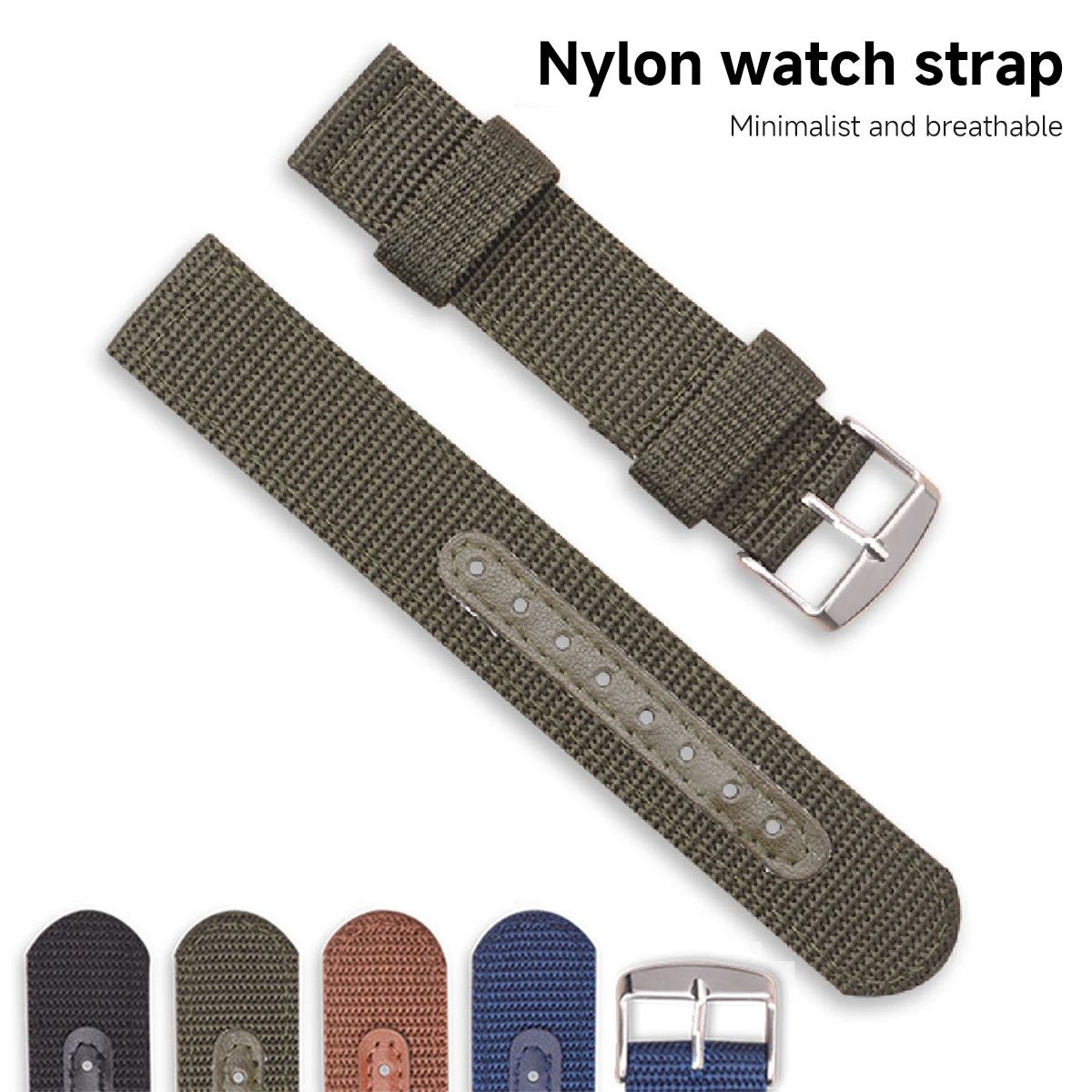 Correa de reloj de lona de nailon de 18mm, 20mm, 22mm y 24mm, cinturón suave tejido, pulsera Universal para hombres y mujeres, pulsera deportiva