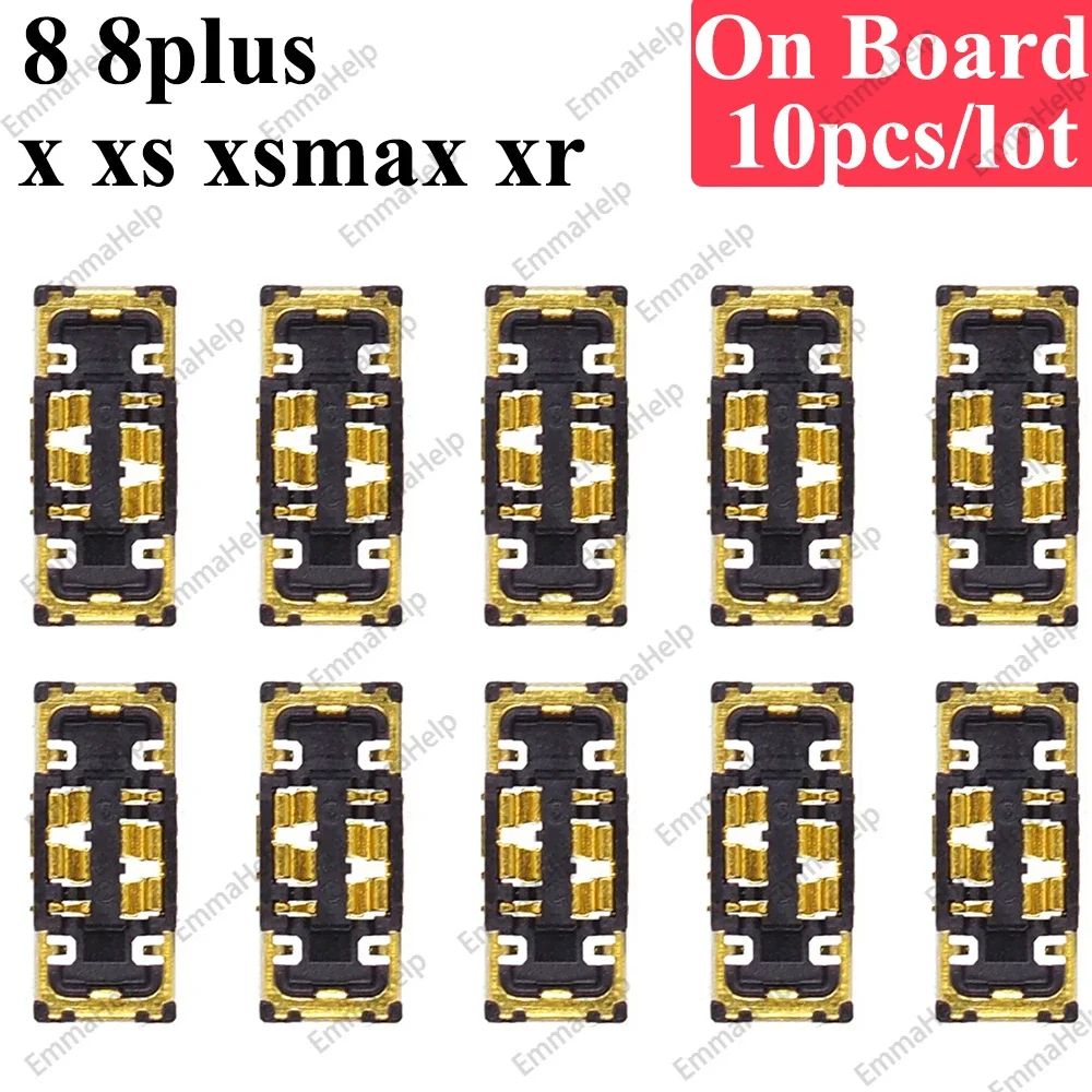 10 Uds batería FPC conector Flex Cable para iPhone 14 15 Plus 13 12 11 Pro Max 7 6S X XR 8 Plus Clip enchufe