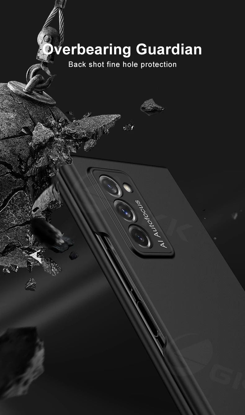 Funda de plástico ultrafina para Samsung Galaxy Z Fold 2, cubierta protectora de cristal mate para pantalla exterior para Samsung Z Fold2 5G