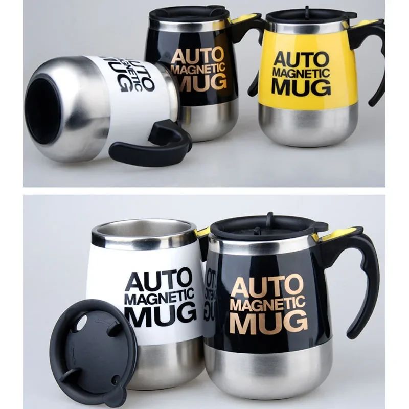 Taza magnética automática para mezclar café y leche, vaso de acero inoxidable 304, batidora creativa, mezclador inteligente, tazas térmicas, novedad