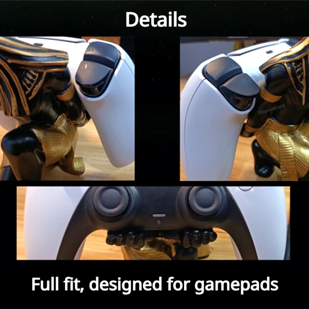 Soporte de resina para controlador de God Anubis de Egipto para PS4/PS5/XBOX/Switch, soporte para teléfono móvil, soporte de exhibición de escritorio, Gif de Navidad