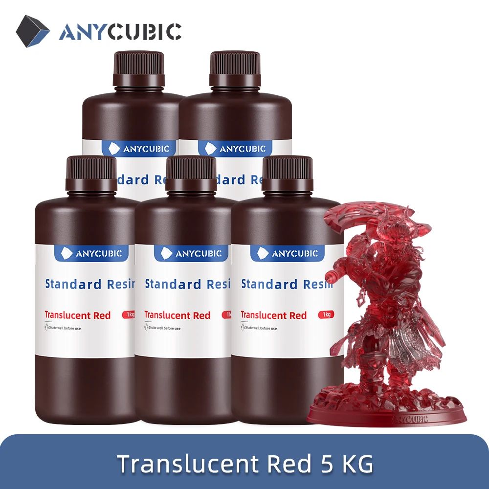 ANYCUBIC-impresora 3D de resina estándar, alta precisión, 405nm, resina de curado UV, impresión LCD 3D, materiales de resina UV para Photon Mono