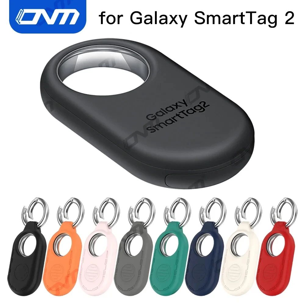 Funda protectora para Samsung Galaxy SmartTag 2 de silicona con llavero antipérdida para Samsung Galaxy SmartTag2 funda protectora