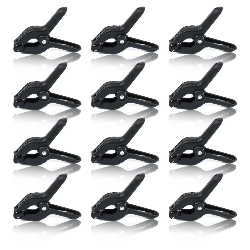 12 Pinzas de Muselina Resistentes para Fotografía, Clip para Soporte de Fondo de Cabina de Fotos, Fijación de Telón de Fondo y Pantalla Verde