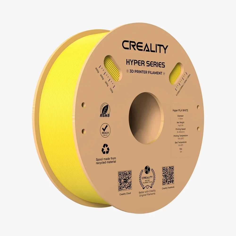 CREALITY-materiales para impresora 3D, filamento PLA Hyper Series, 1,75mm, 1KG, mejor fluidez, refrigeración más rápida, alta precisión para impresora 3d