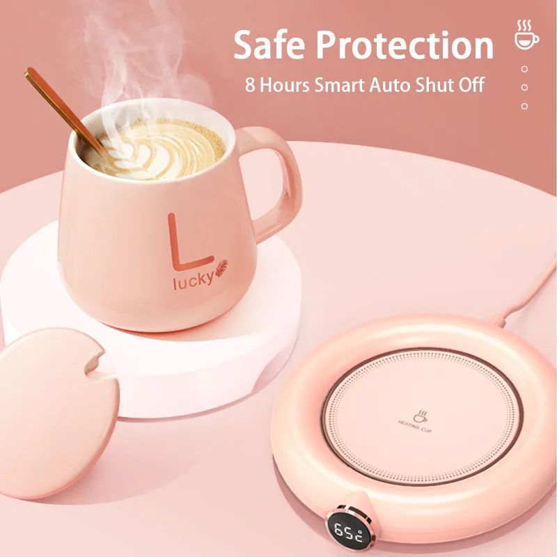 Calentador de tazas de café USB para té, leche, agua, bebidas, 3 temperaturas, calentador de tazas de bebidas eléctrico para el hogar, oficina, uso de escritorio, Idea de regalo