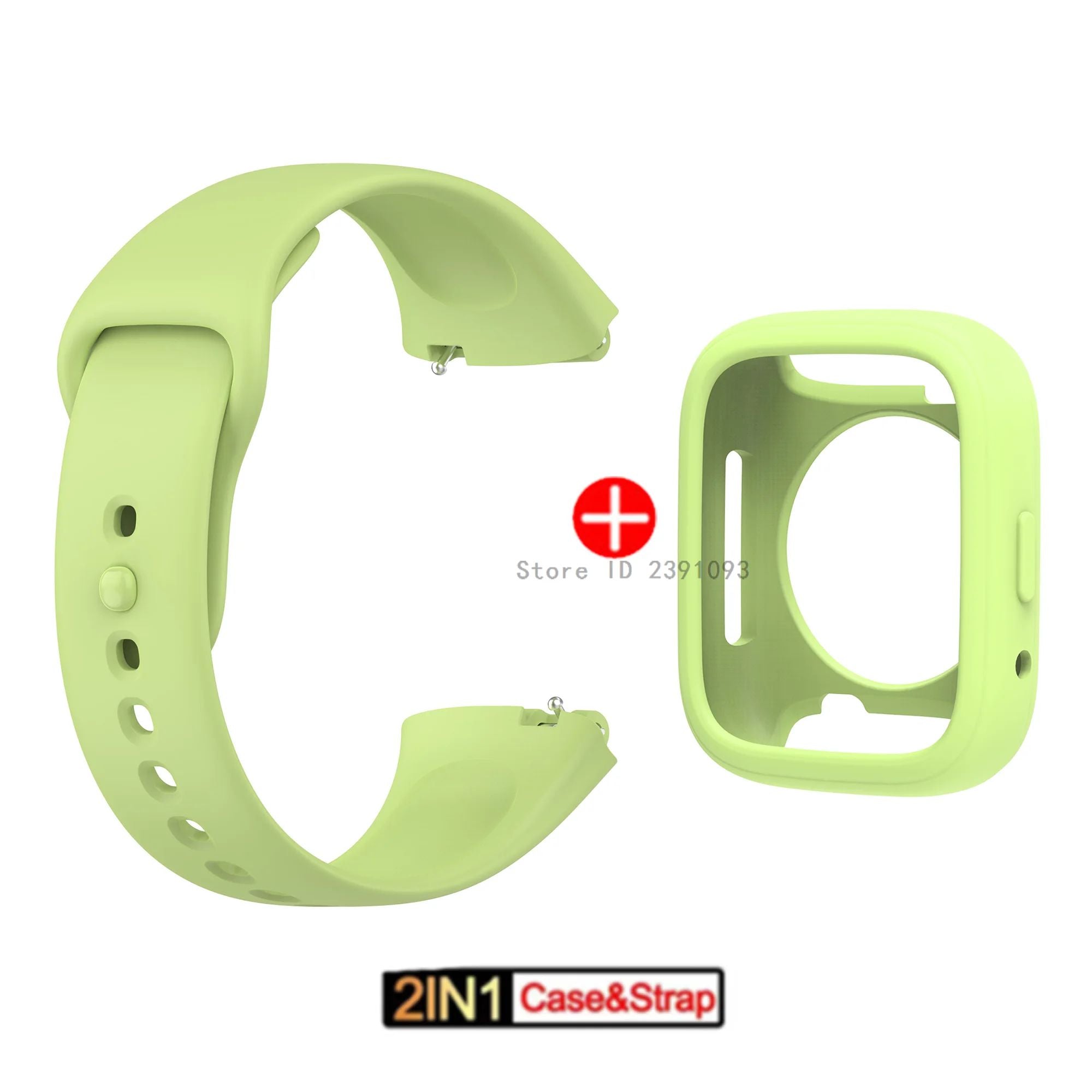 Correa de Silicona Oficial del Mismo Modelo para Redmi Watch 3 Active + Funda Protectora para Xiaomi Redmi Watch 3