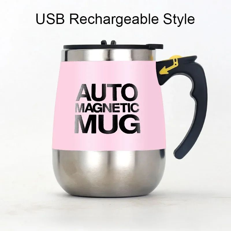 Taza magnética automática para mezclar café y leche, vaso de acero inoxidable 304, batidora creativa, mezclador inteligente, tazas térmicas, novedad