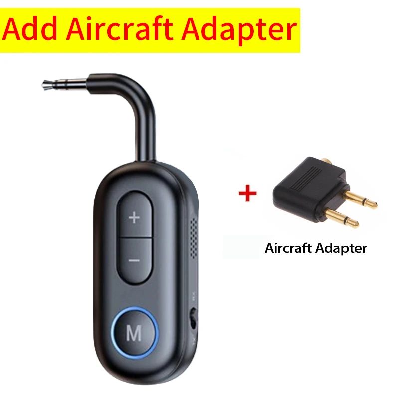 Transmisor receptor Bluetooth 5,3, conector auxiliar de 3,5mm, Dongle USB para avión, adaptador de Audio inalámbrico para TV, PC, auriculares, kit de altavoz para coche