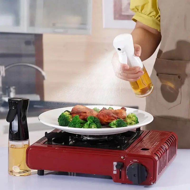 Spray de aceite para cocinar, botella dispensadora de aceite de oliva, pulveriza
