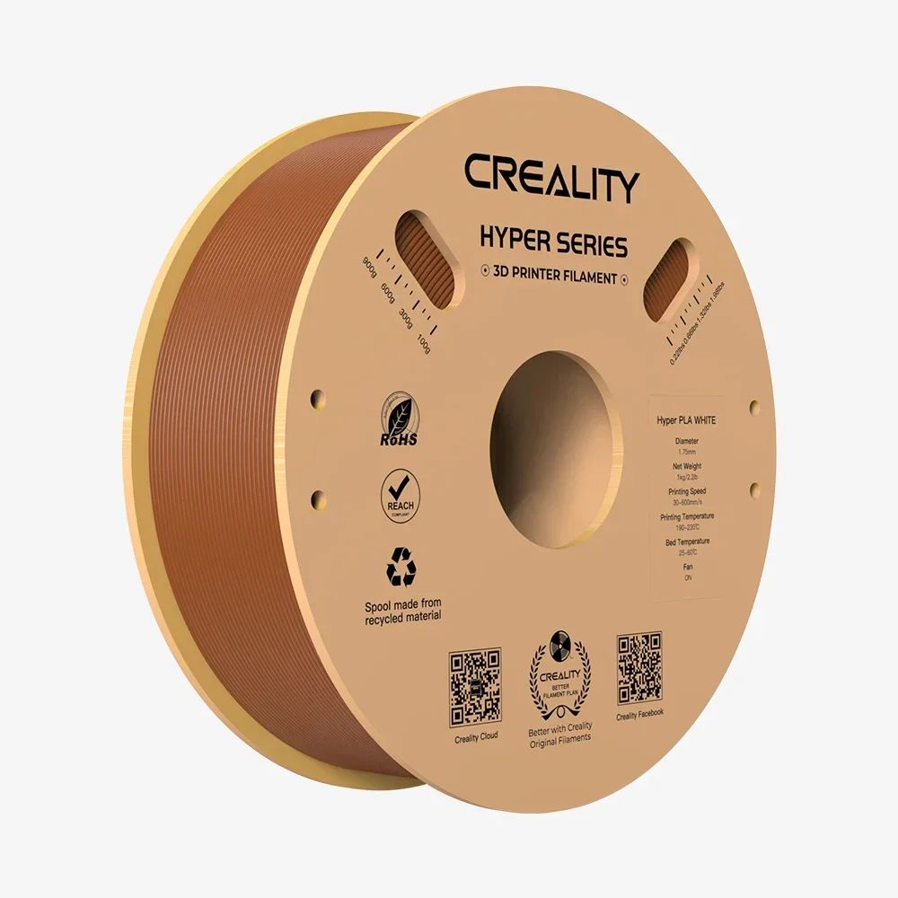 Filamento PLA Creality Hyper Series, 1KG, alta precisión, enfriamiento más rápido, mejor fluidez, resistencia a la humedad no tóxica para impresora 3DP