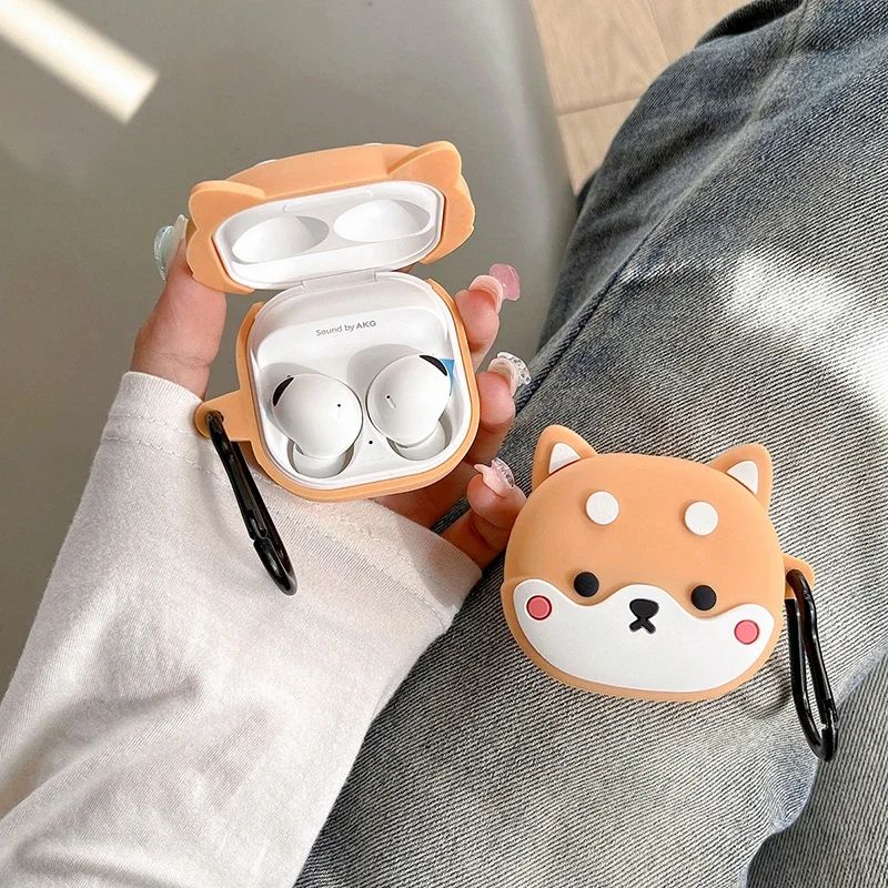 Funda bonita Shiba Inu Cool Bulldog para Samsung Galaxy Buds Pro Live 2 Buds2 Pro, carcasa protectora para Galaxy Buds FE